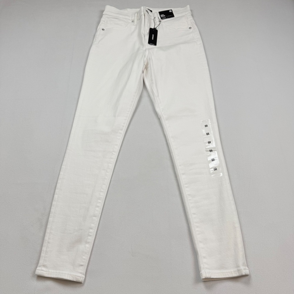 Express Conscious‎ Edit Skinny High Rise Jeans White 6R 07199827